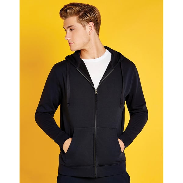 Kustom Kit Sweatshirt med hætte med lynlås til mænd