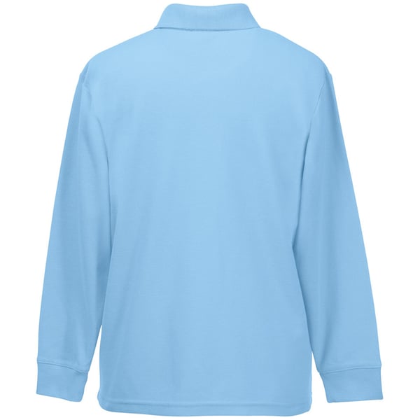 Fruit Of The Loom Childrens Long Sleeve 65/35 Pique Polo / Childrens Polo Shirts