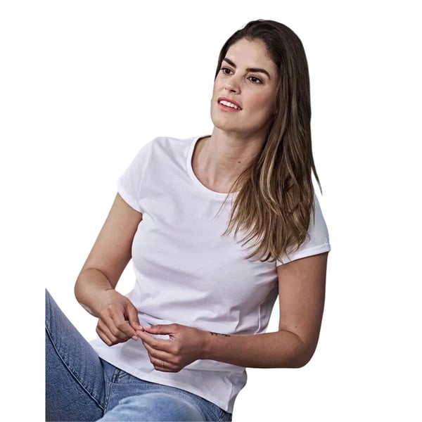 Tee Jays Womens/Ladies Roll Sleeve Cotton T-Shirt
