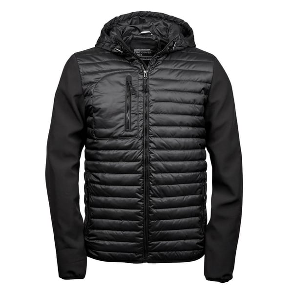 Teejays Herr Hooded Full Zip Crossover Jacka
