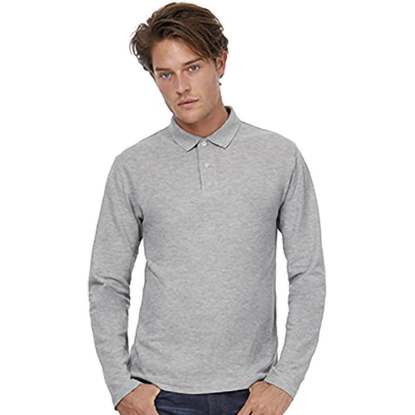 B&C ID.001 Mens Long Sleeve Polo