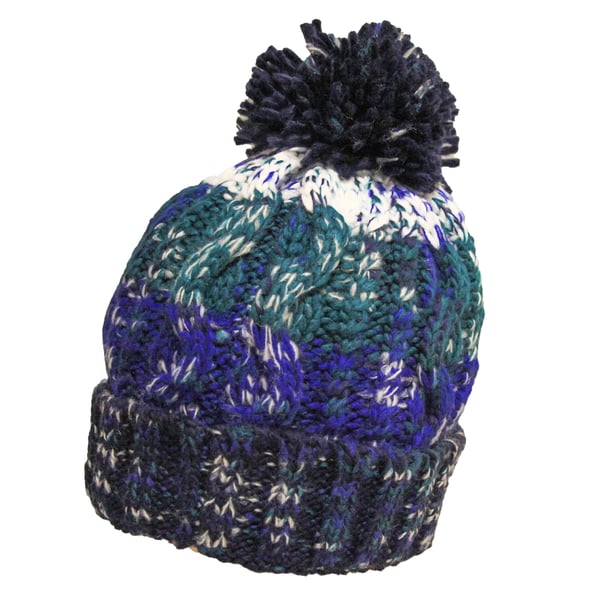 Beechfield Dame/kvinde Corkscrew Pom Pom Pom Beanie