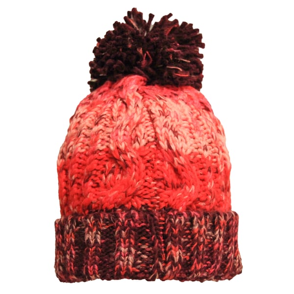 Beechfield Womens/Ladies Corkscrew Pom Pom Beanie