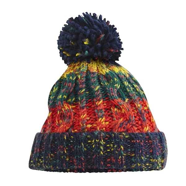Beechfield Womens/Ladies Corkscrew Pom Pom Beanie