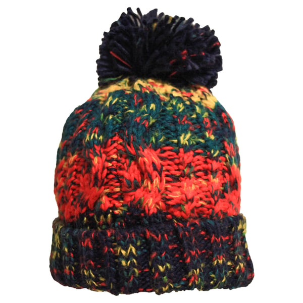 Beechfield Womens/Ladies Corkscrew Pom Pom Beanie