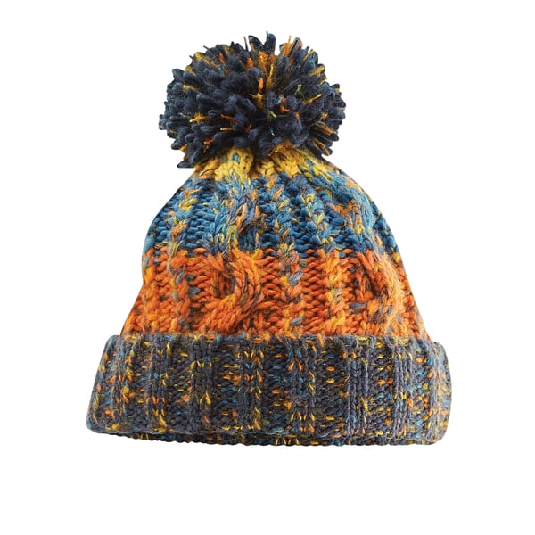 Beechfield Womens/Ladies Corkscrew Pom Pom Beanie