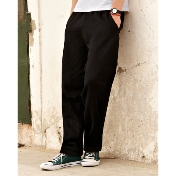 Fruit Of The Loom Mens Open Hem Jog Pants / Jogging Bottoms