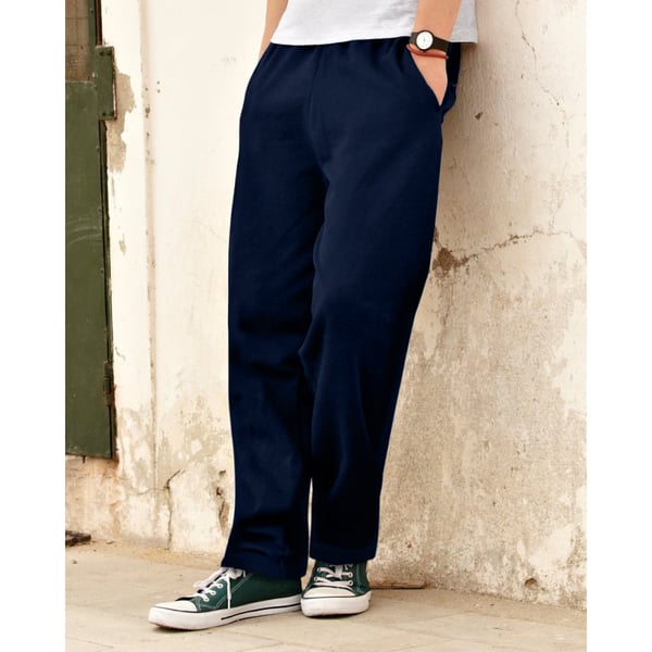 Fruit Of The Loom Mens Open Hem Jog Pants / Jogging Bottoms