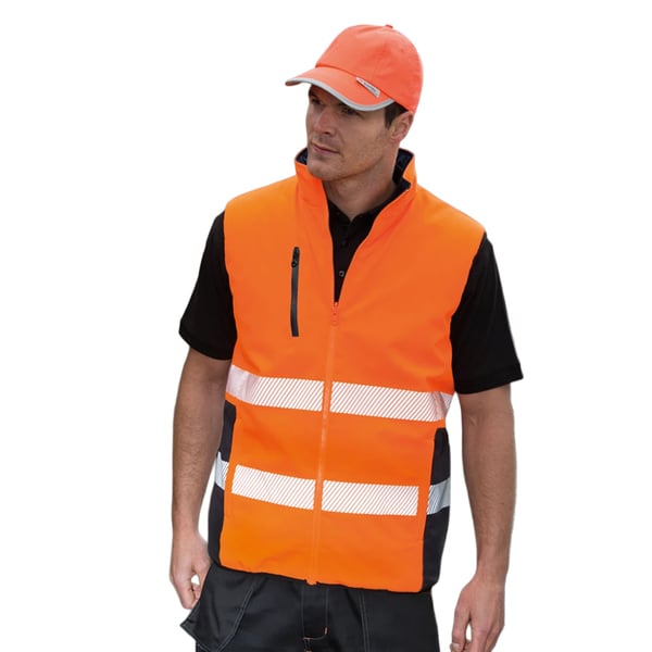 Result Safeguard Mens Reversible Soft Padded Safety Gilet