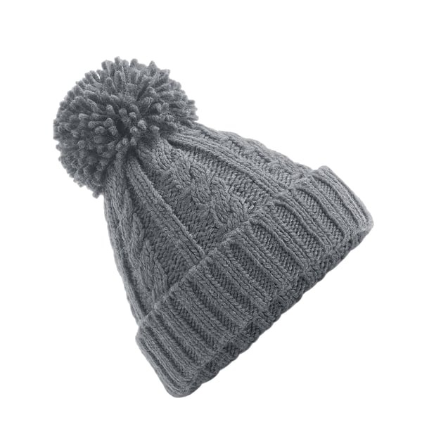 Beechfield Unsiex Adults Cable Knit Melange Beanie