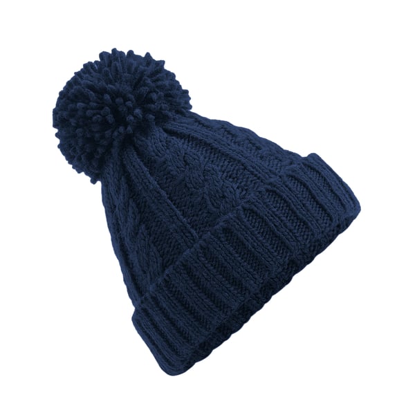 Beechfield Unsiex Adults Cable Knit Melange Beanie