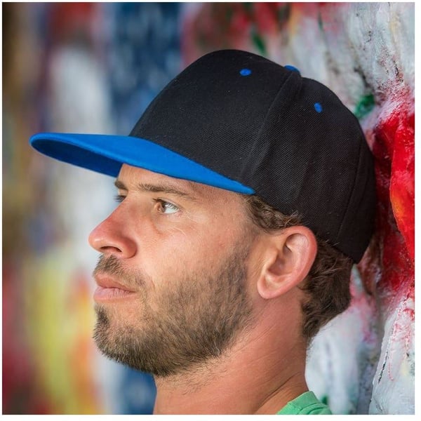 Result Unisex Core Bronx Original Flat Peak Snapback Dual Colour Keps (2-pack)