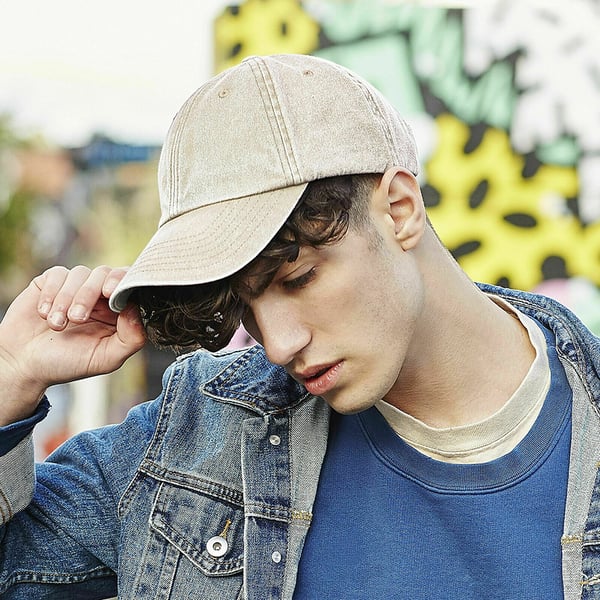 Beechfield Unisex Low Profile Vintage Denim-Look Cap (Pack of 2)