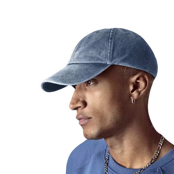Beechfield Unisex Low Profile Vintage Denim-Look Cap (Pack of 2)