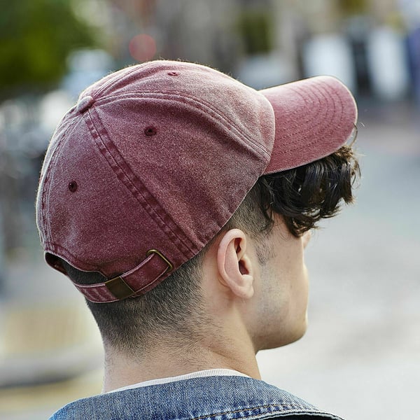 Beechfield Unisex Low Profile Vintage Denim-Look Cap (Pack of 2)