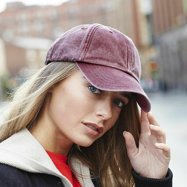 Beechfield Unisex Low Profile Vintage Denim-Look Cap (Pack of 2)