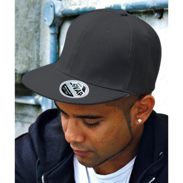 Result Unisex Core Bronx Original Flat Peak Snapback Solid Colour Cap (pakke med 2)
