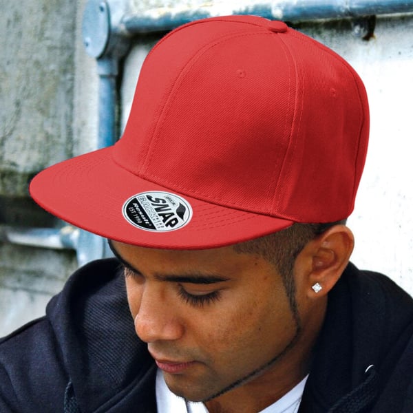 Result Unisex Core Bronx Original Flat Peak Snapback Solid Colour Cap (pakke med 2)