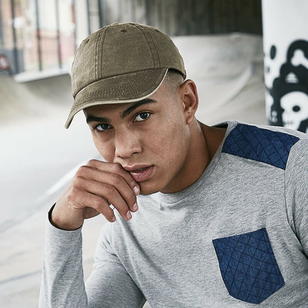 Result Washed Fine Line Cotton Baseball Cap With Sandwich Peak (Pack of 2)