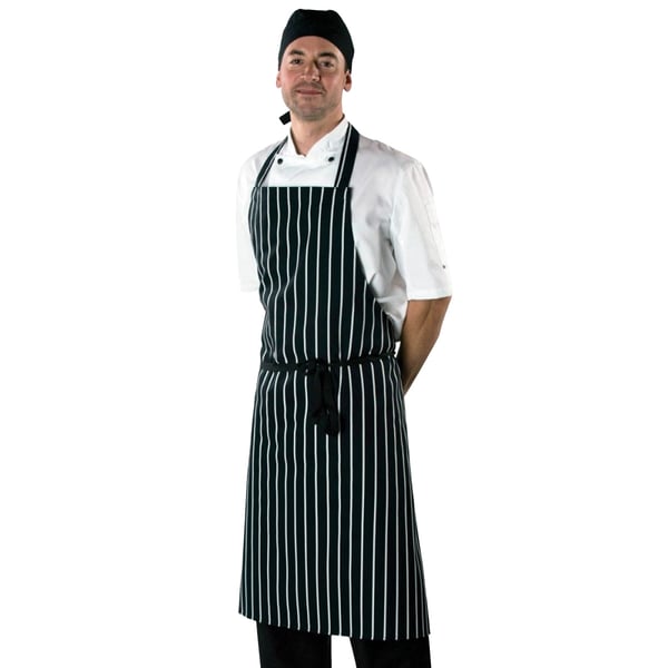 Dennys Unisex Cotton Striped Workwear Butchers Apron (Pack of 2)