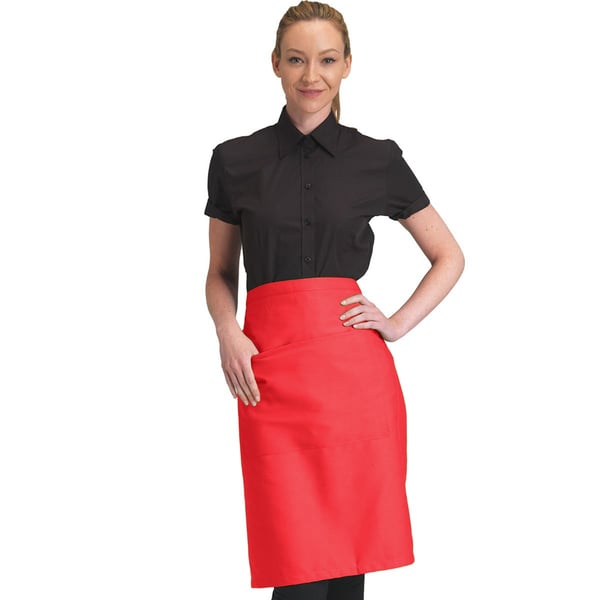 Dennys Adults Unisex Catering Waist Apron With Pocket (Pack of 2)