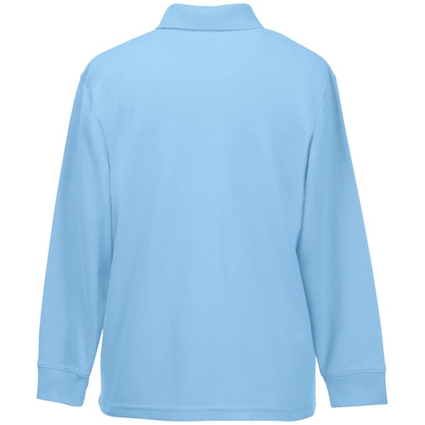 Fruit Of The Loom Childrens Long Sleeve 65/35 Pique Polo / Childrens Polo Shirts (Pack of 2)