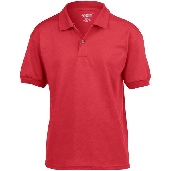 Gildan DryBlend Unisex Jersey poloshirt til børn (pakke med 2)