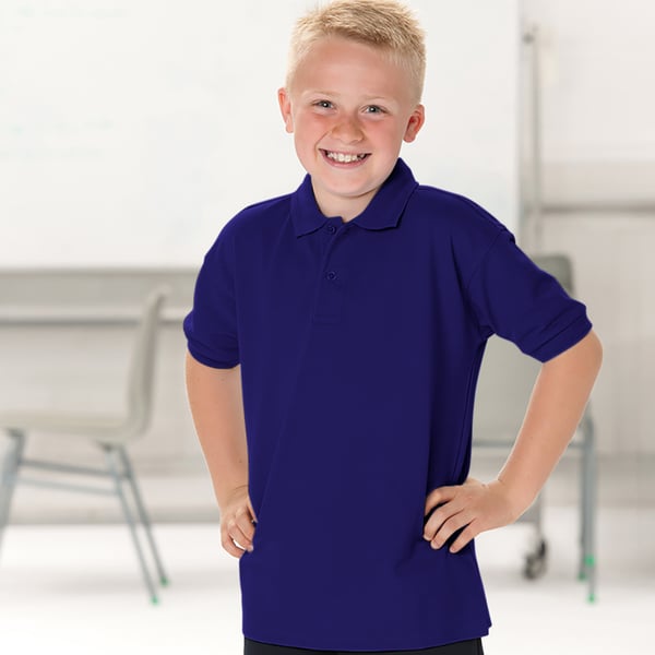 Jerzees Schoolgear Barn 65/35 Pikétröja (2-pack)