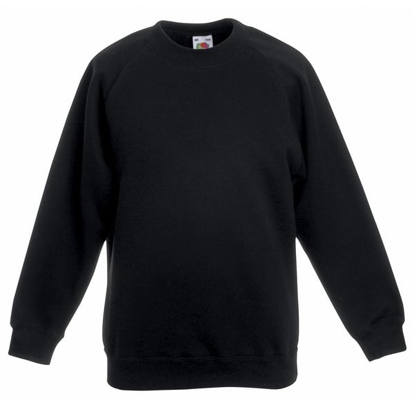 Fruit Of The Loom Childrens Unisex Raglan Sleeve Sweatshirt (Pack of 2)