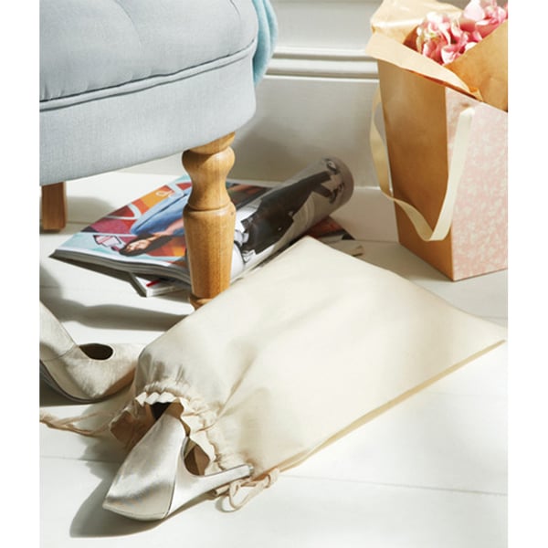 Westford Mill Soft Organic Cotton Drawcord Bag (Pack of 2)