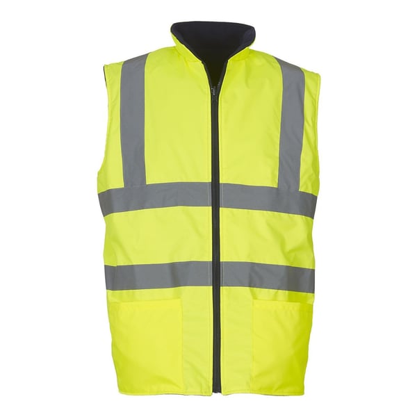 Yoko Herre Workwear Hi-Vis vendbar Fleece vest/jakke (pakke med 2)