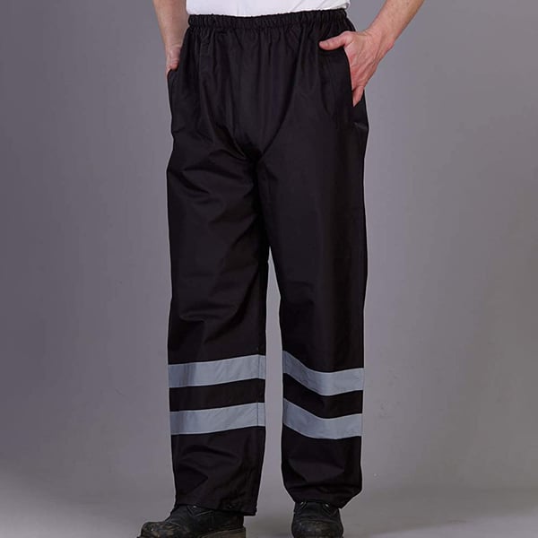 Yoko Mens Hi-Vis Waterproof Contractor Over Trousers (Pack Of 2)