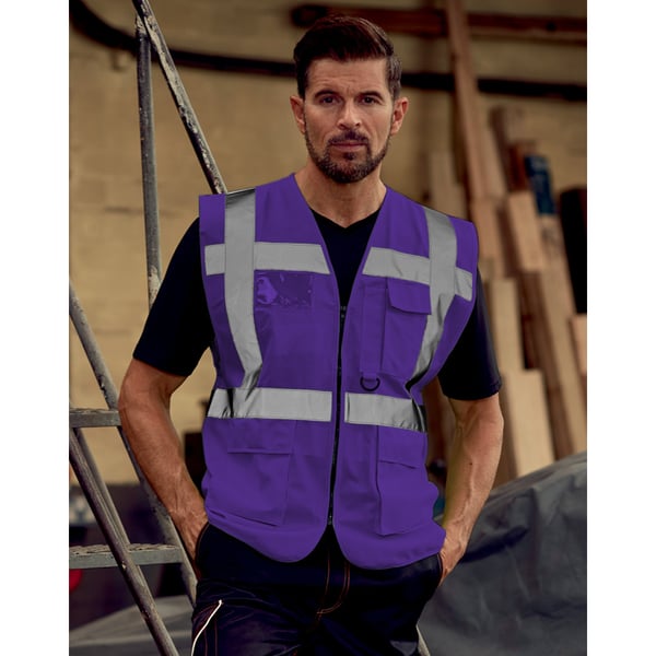 Yoko Hi-Vis Premium Executive/Manager Waistcoat / Jacket (Pack of 2)