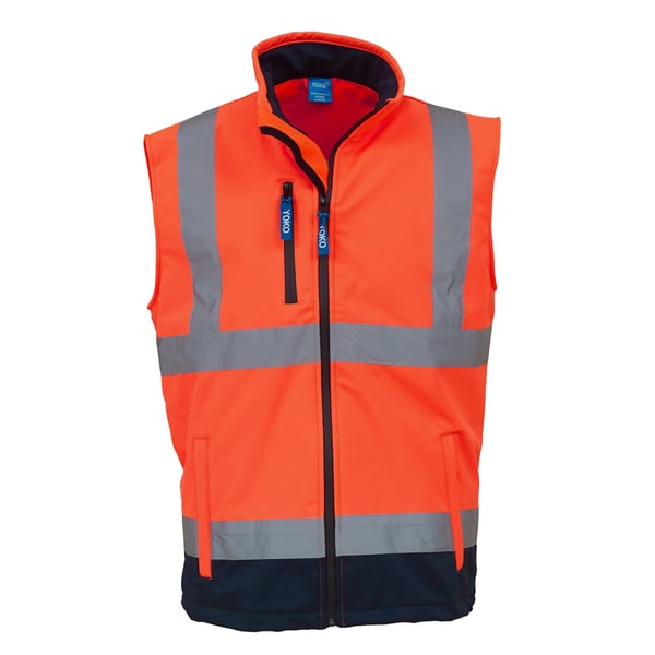 Yoko Miesten Hi Vis Softshell Bodywarmer / Työvaatteet (2 kpl pakkaus) Yoko Miesten Hi Vis Softshell Bodywarmer / Työvaatteet (2 kpl pakkaus)