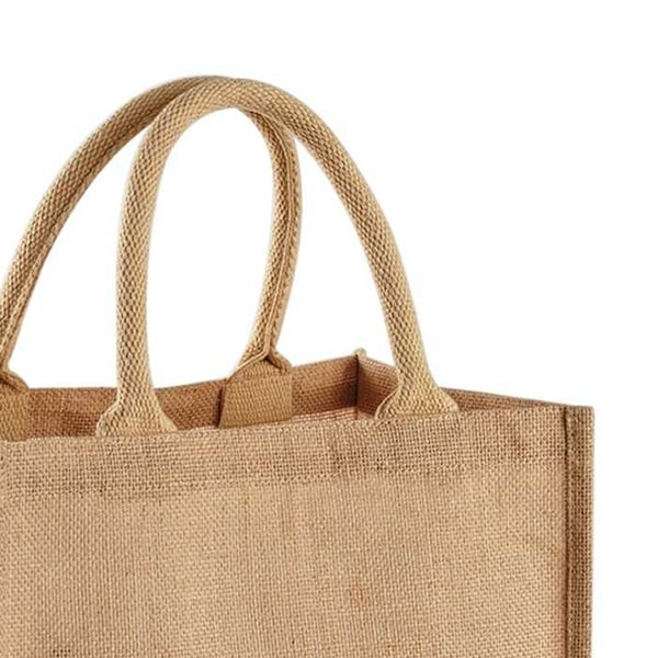 Westford Mill Jute Mini Tote Shopping Bag (14 Litres) (Pack of 2)