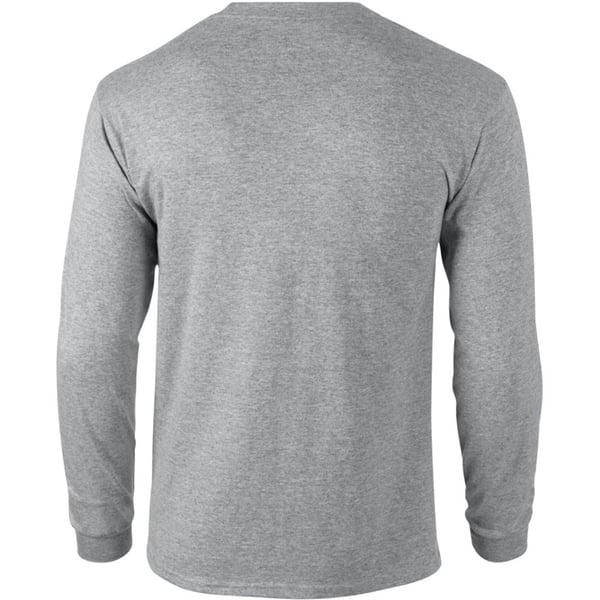 Gildan Mens Plain Crew Neck Ultra Cotton Long Sleeve T-Shirt