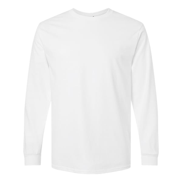 Gildan Mens Plain Crew Neck Ultra Cotton Long Sleeve T-Shirt