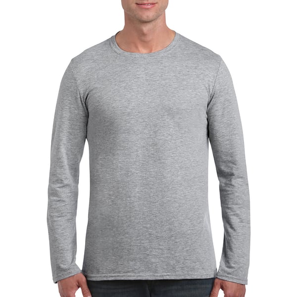 Gildan Mens Soft Style Long Sleeve T-Shirt (Pack Of 5)