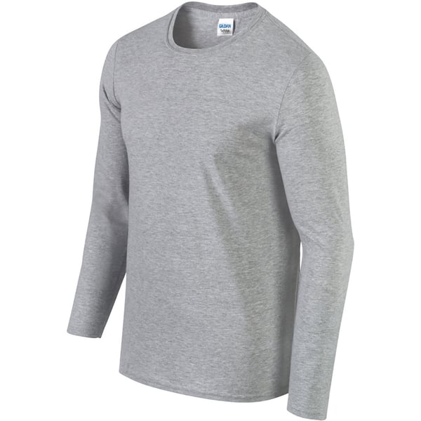 Gildan Mens Soft Style Long Sleeve T-Shirt (Pack Of 5)
