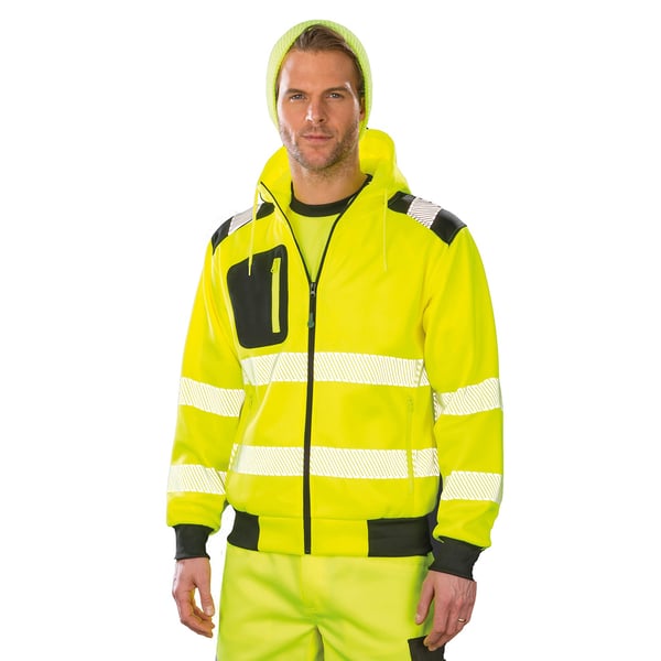 Result Genuine Recycled Mens Robust Safety Zipped Hoodie