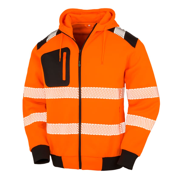 Result Genuine Recycled Mens Robust Safety Zipped Hoodie