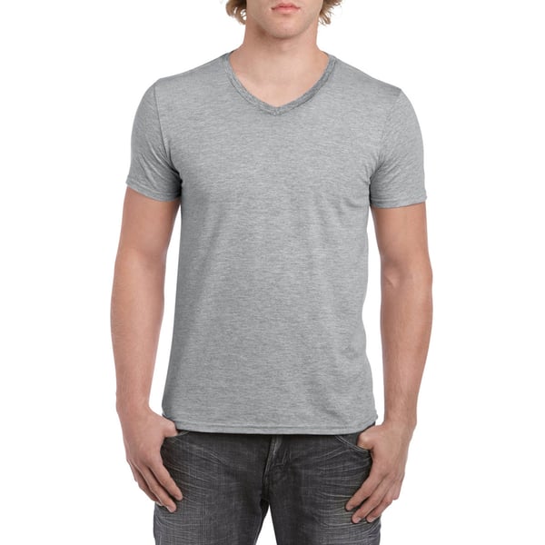 Gildan Mens Soft Style V-Neck Short Sleeve T-Shirt