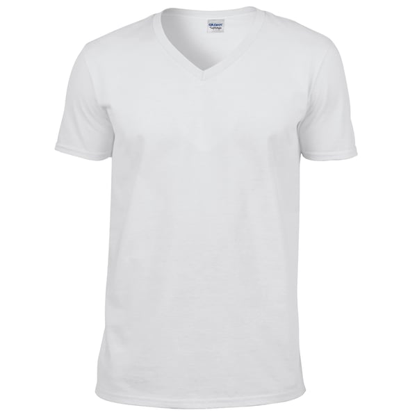 Gildan Herre Soft Style V-hals kortærmet T-shirt med kort ærme