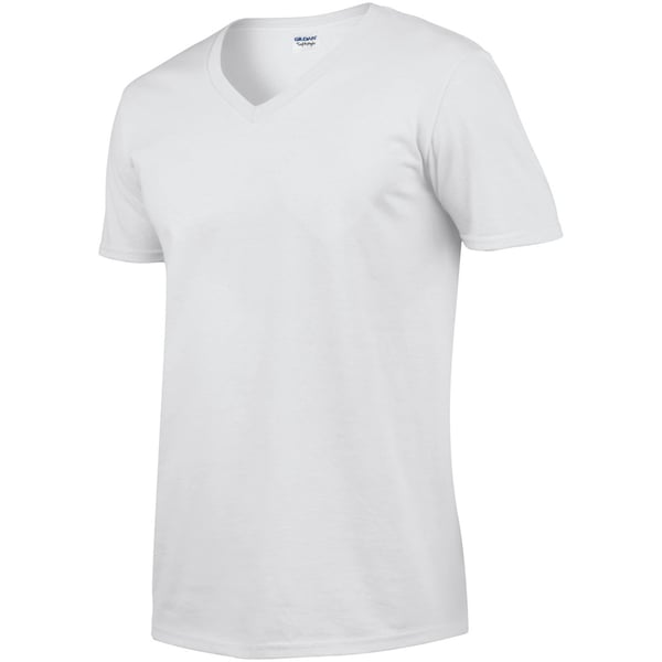 Gildan Mens Soft Style V-Neck Short Sleeve T-Shirt