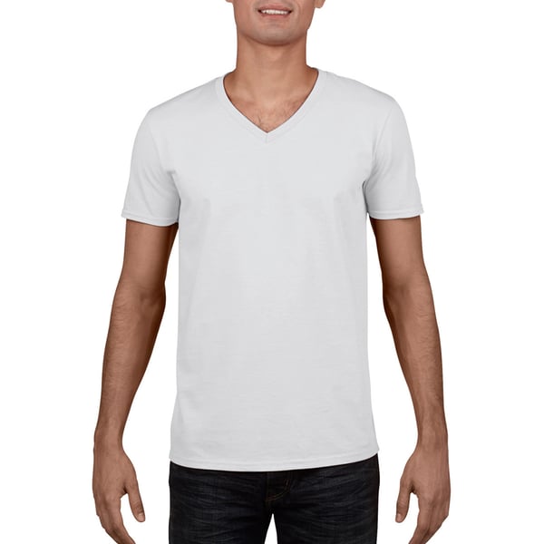 Gildan Mens Soft Style V-Neck Short Sleeve T-Shirt
