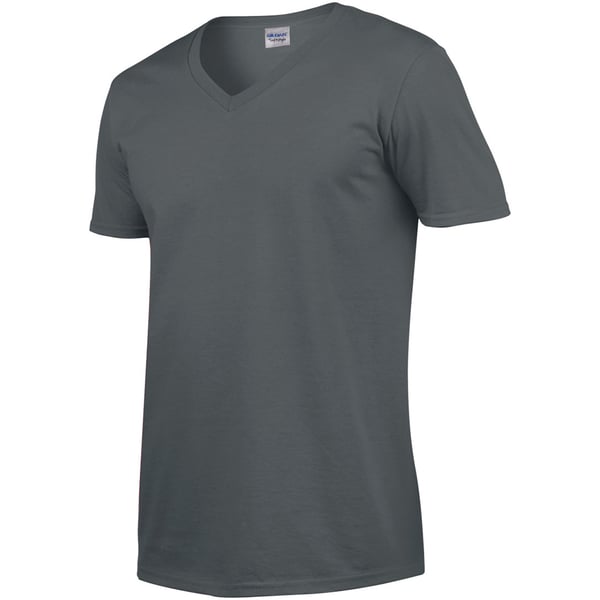 Gildan Mens Soft Style V-Neck Short Sleeve T-Shirt