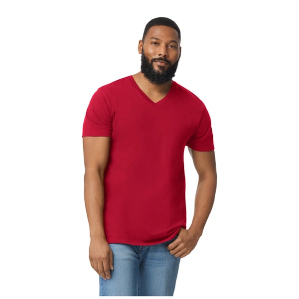 Gildan Mens Soft Style V-Neck Short Sleeve T-Shirt