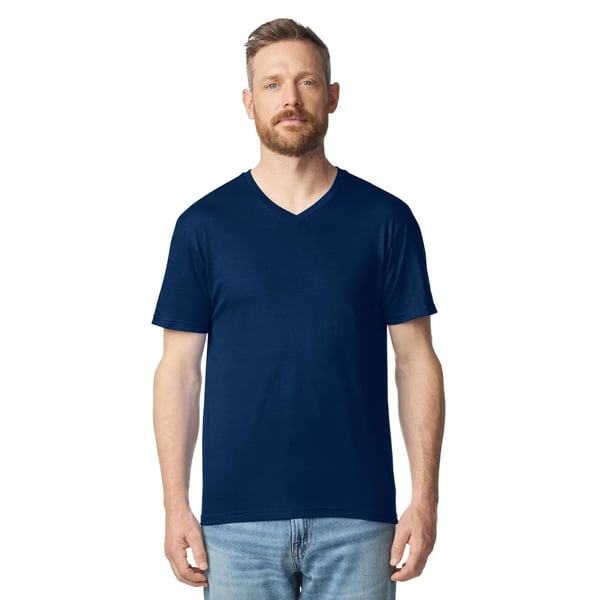 Gildan Mens Soft Style V-Neck Short Sleeve T-Shirt