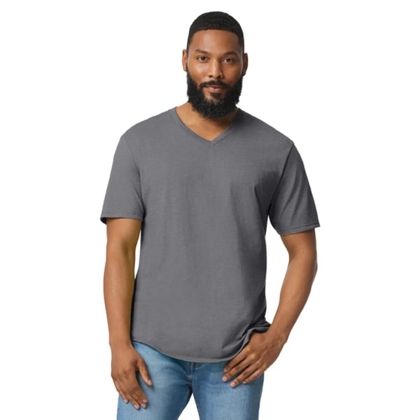 Gildan Mens Soft Style V-Neck Short Sleeve T-Shirt