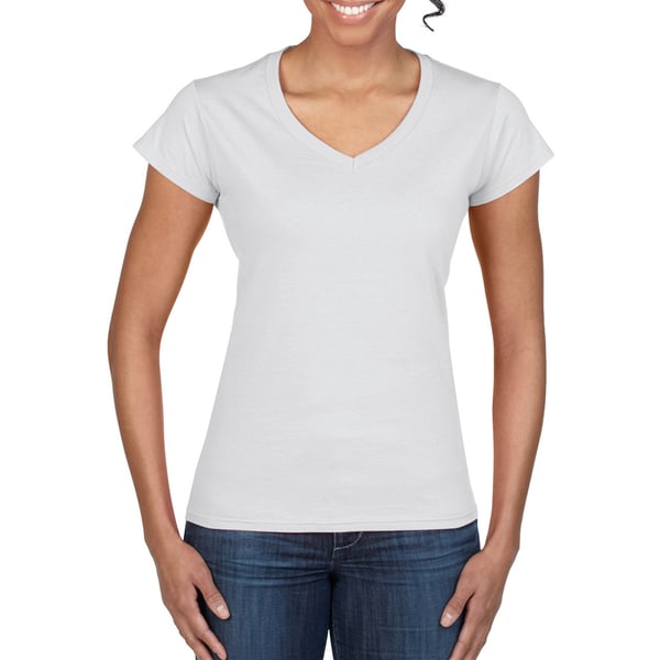 Gildan Womens/Ladies Soft V Neck T-Shirt